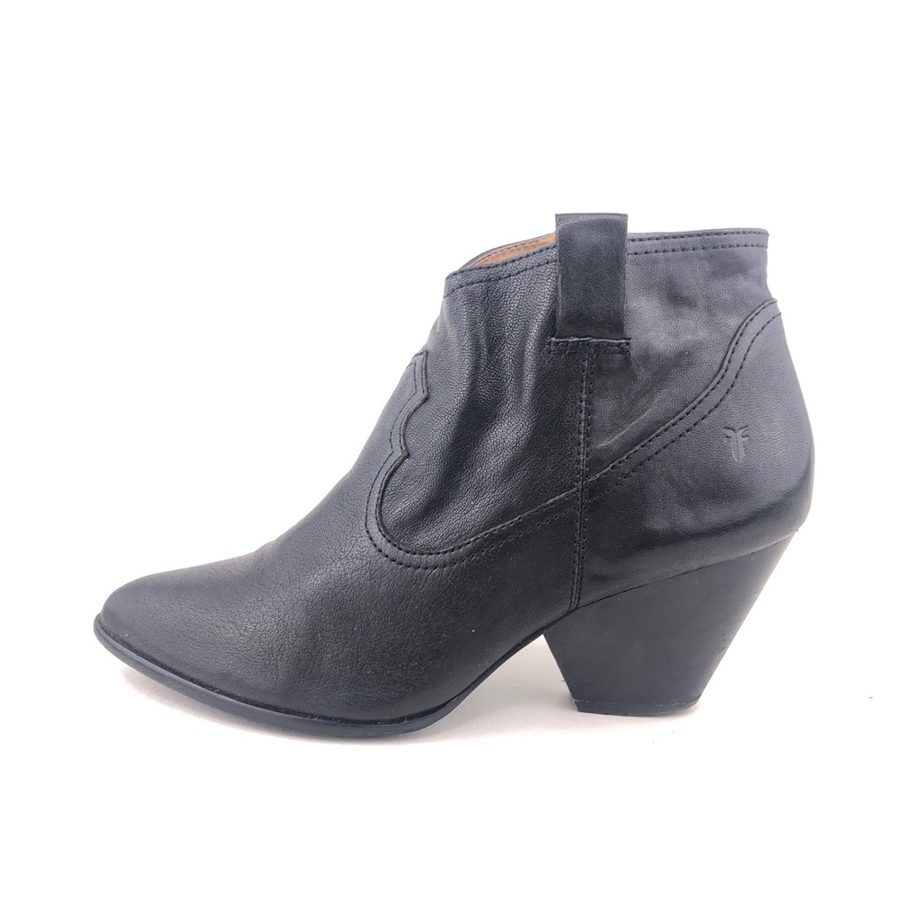 Frye Reina Black Leather Ankle Boots 10M